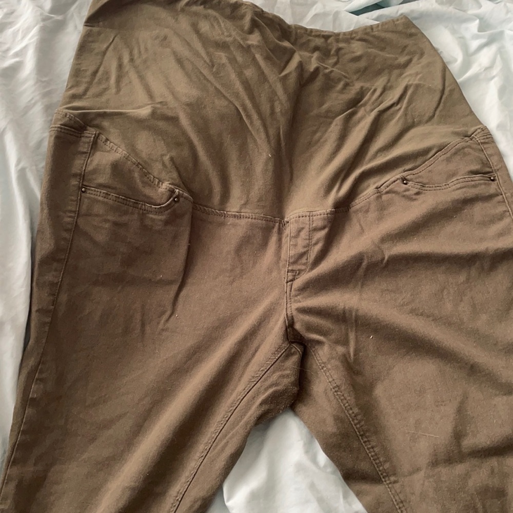 H&M olive green maternity pants